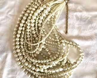 $15 Mult strand pearl necklace.  31"L with extension