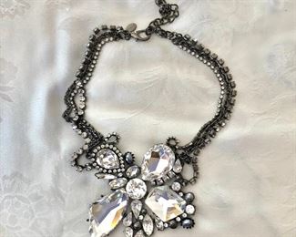 $25 White floral sparkle necklace Chico's.  20"L 