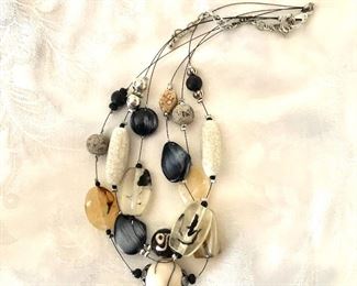 $18 Necklace multi strand necklace.  17.5"L 
