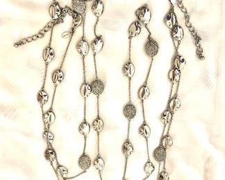 $20 ea  Extra long silver tone necklaces.  Small: 23"L; Long: 46"L