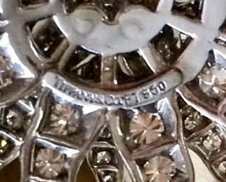 Detail of mark back of pin 