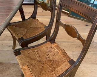 CH	#10	Table with 4 chairs with rush seats. Seats need work.	 $75.00 		