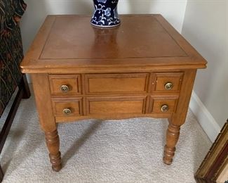 	#16	Wooden side table with drawer 25"x24"x20"	 $30.00 		