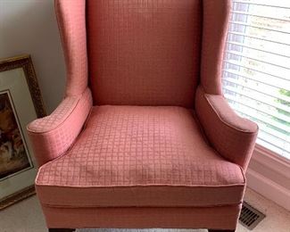 	#21	Coral wing backed chair 2 @ $35 each	 		