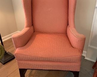 	#21	Coral wing backed chair 2 @ $35 each	 		