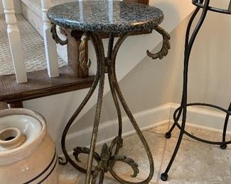 CH	#25	Marble top with metal base plant stand 25.5"H	 $30.00 		