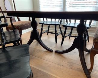 	#41	Antique double pedestal table. No leaf. 60"x40"x30"	 $125.00 		