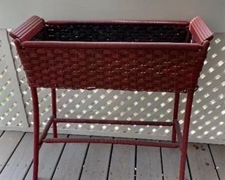 	#47	Painted rattan planter 29"x12"x29"	 $30.00 		