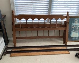 	#70	Antique full size head board, footboard and side rails set	 $30.00 		