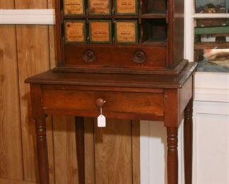 LATE 1890'S OR EARLY 1900'S SURGICAL MEDICINE CABINET WITH STAND