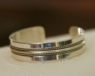 STERLING  NAVAJO CUFF BRACELET