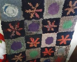 folk art rug, one of several