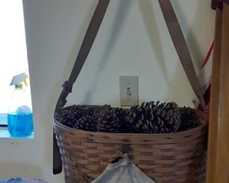 apple picking basket, pine cones a bonus.  there are bags full