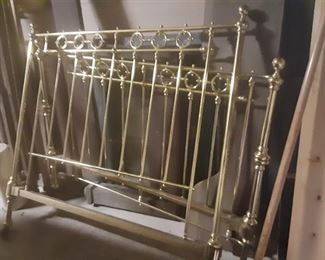 antique brass bed, professionally re-brassed (?)