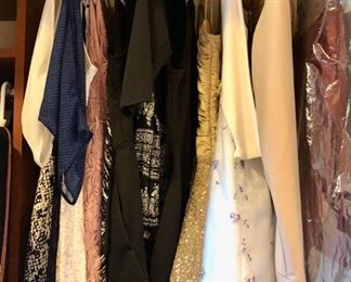 Lots of clothes including dresses & suits 
