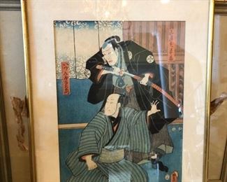 Asian woodblock print Toyokuni