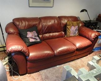 Raymour & Flanagan Leather Sofa 88x48x16 $375