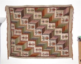 Burlap Carpet Wall Hanging - Ants Marching - 4x6', $150