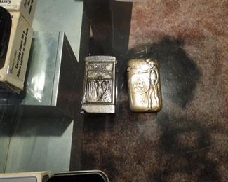 Pan American Expo Lighter and 1897 Columbian Exposition silver lighter