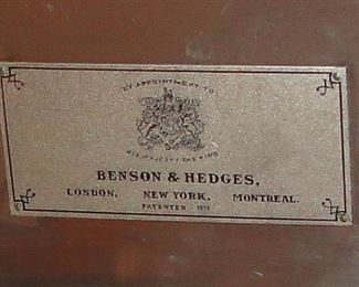 Benson & Hedges cigar box with copper lining 12x20 $200