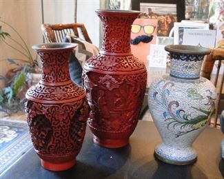 Cloisonne Vases $50-20 each