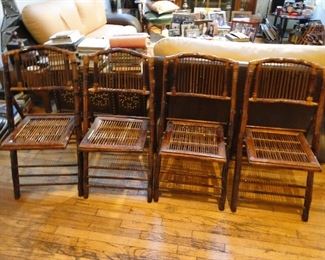 MCM Bamboo Boho Folding Chairs $400