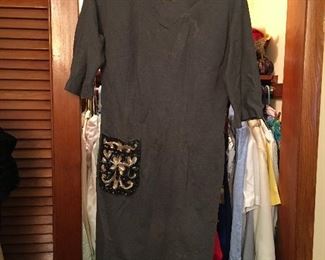 Vintage sequined pocket dress
