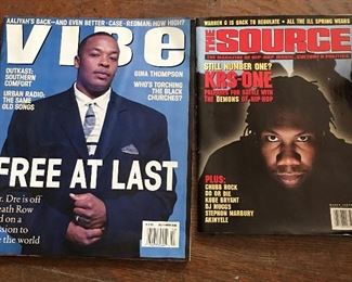 Dr Dre  Vibe Magazine 
KRS One Source Magazine 
