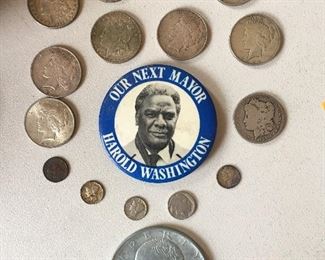Coins. Harold Washington 