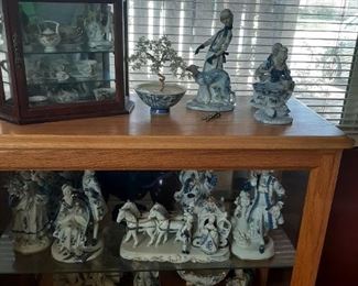blue & white figurines  kpm and more