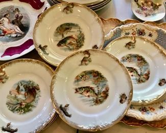 Antique fish plates 