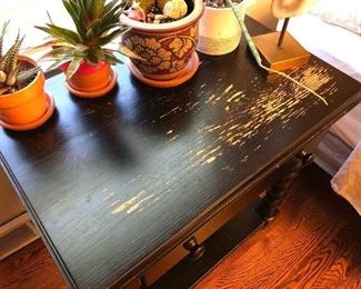 Second nightstand has damaged top 