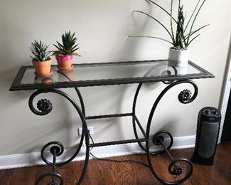 Sofa table (plants not for sale)