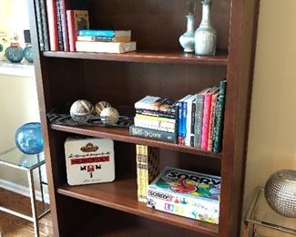 Bookcase unit, books and games