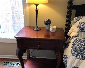 Pottery Barn nightstands (as is) and table lamps