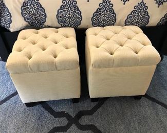 Upholstered storage cubes