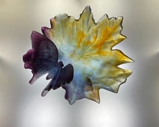 Daum, Nancy pate-de-verre dish
