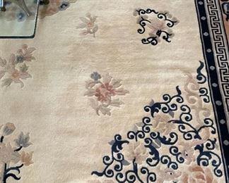 Chinese rug with floral motif