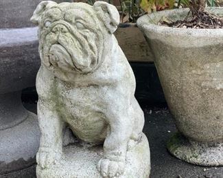 Garden pet bulldog