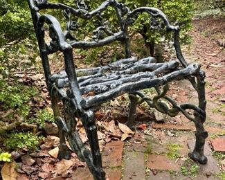 Cast iron garden chair, 19th c. 