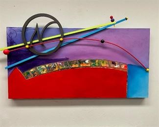Abstract multi-colored contemporary artwork