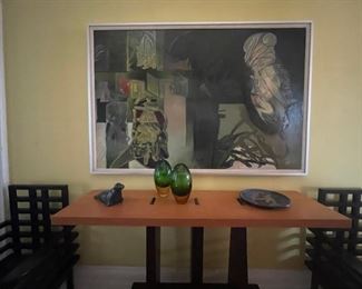 Josef Hoffmann reissue chairs by Wittmann Austria, John Fronczak "Being Found in Human Form" oil and graphite, Kevin Kopil console