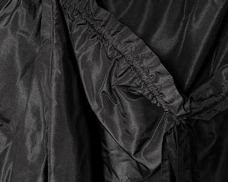 Yves Saint Laurent black silk peasant blouse