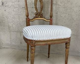 19th c. European gilded chair