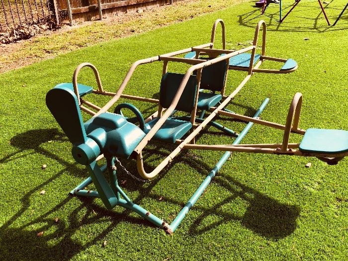 Amazing outdoor metal plane playground teeter totter by Lifetime