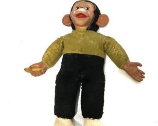 Antique stuffed monkey plush doll