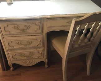 French Provincial desk and chair
