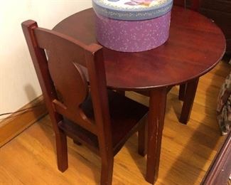 Childs Cherry table and chairs 