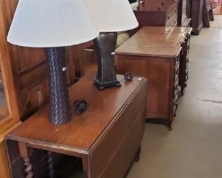 Lamps and tables