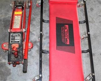 Hydraulic Trolley Jack 3000 LBS and Harbor Freight Tools Roll Floor Dollie